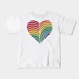 Love Matters Rainbow Fingerprint Kids T-Shirt